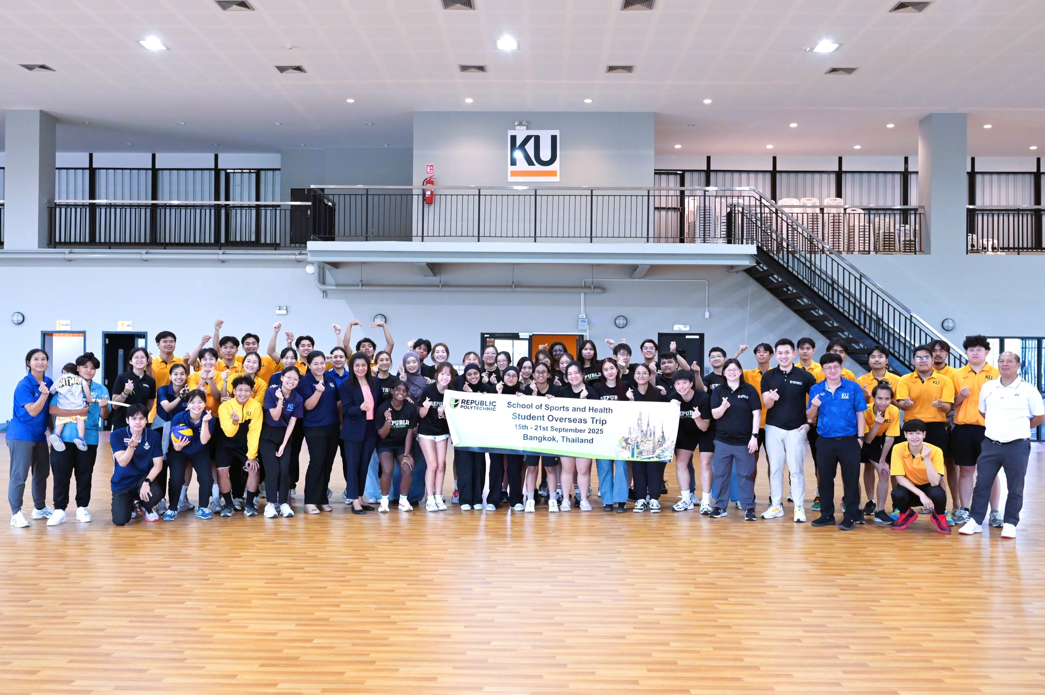 นักศึกษา Republic Polytechnic ประเทศสิงคโปร์ เยี่ยมชมคณะวิทยาศาสตร์การกีฬาและสุขภาพ มก.